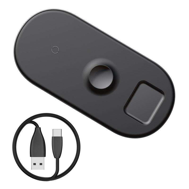 3-in-1 wireless charging black 0 - Tophatter Daily Deals