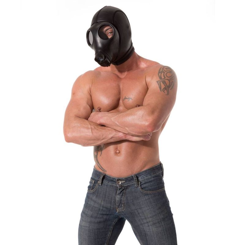 Neoprene Gas Mask Hood – 2mm Smoothskin Sensory Deprivation Hood > Bondage Gear > Bondage Hoods - Tophatter Daily Deals