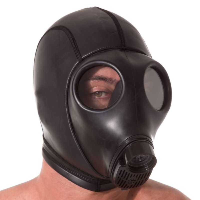 Neoprene Gas Mask Hood – 2mm Smoothskin Sensory Deprivation Hood > Bondage Gear > Bondage Hoods - Tophatter Daily Deals