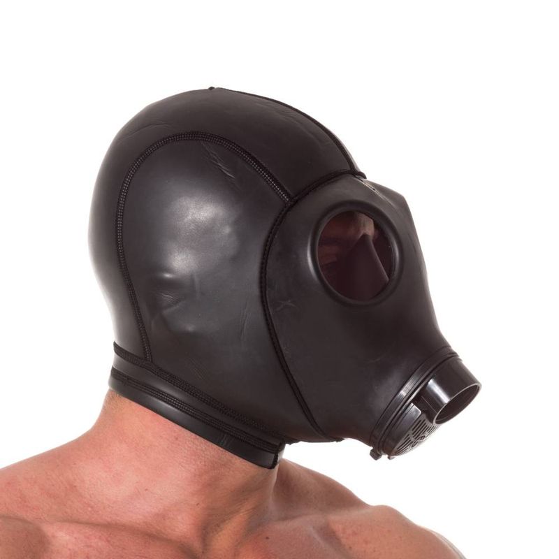 Neoprene Gas Mask Hood – 2mm Smoothskin Sensory Deprivation Hood > Bondage Gear > Bondage Hoods - Tophatter Daily Deals
