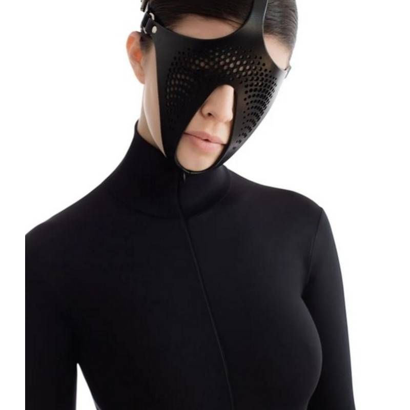 Ex Machina Genuine Leather Black BDSM Mask > Bondage Gear > Masks - Tophatter Daily Deals