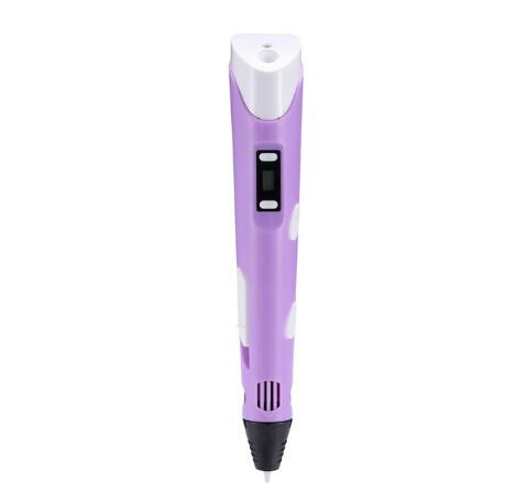 3D print pen 3D pen two generation graffiti 3D stereoscopic paintbrush children puzzle painting toys Purple USB 0 - Tophatter Daily Deals