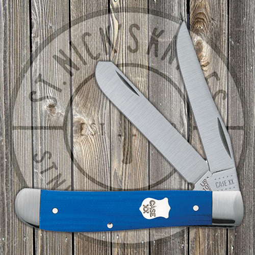 Case Mini Trapper - Smooth Blue G10 - 16741 Traditional Knives - Tophatter Daily Deals