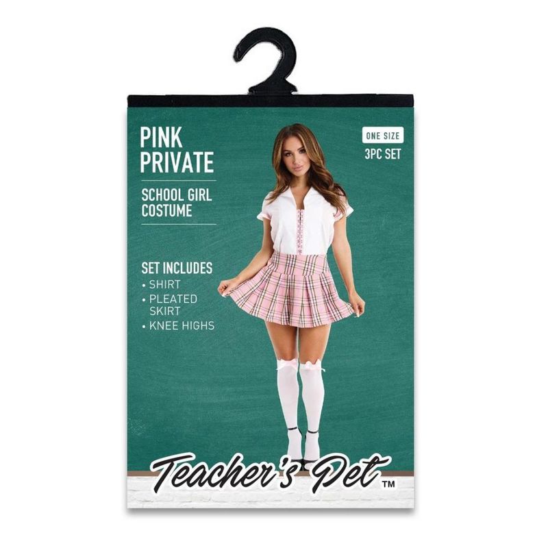 3 Pc Pink Private School Girl Costume > Clothes > Costumes > Womens - Tophatter Daily Deals