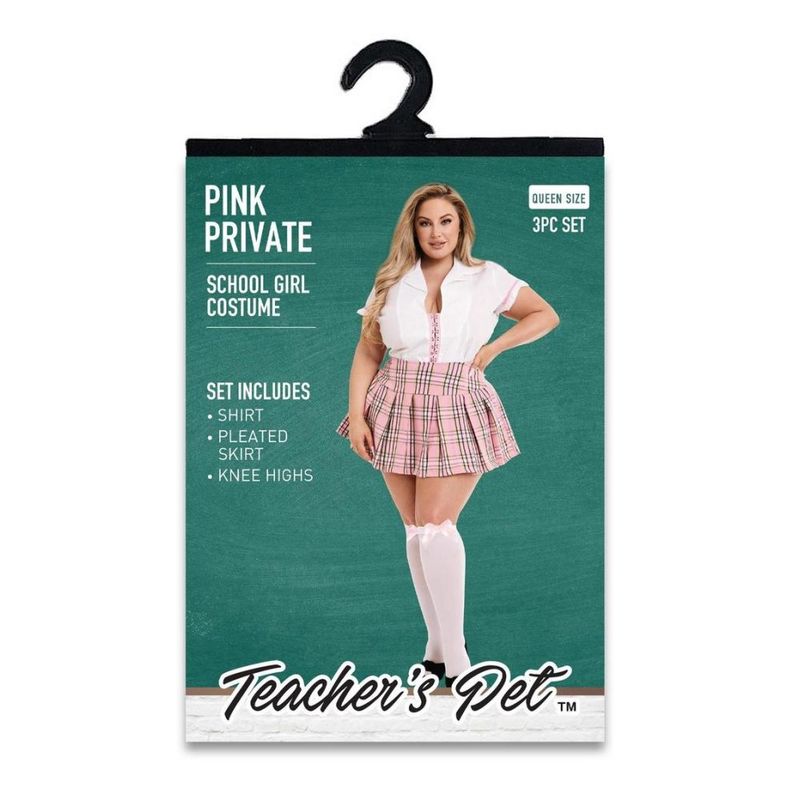 3 Pc Pink Private School Girl Costume > Clothes > Costumes > Womens - Tophatter Daily Deals