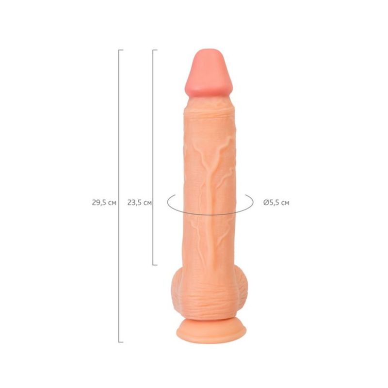 RealStick Wilt (Nude) – 29cm Realistic Suction Cup Dildo with Balls > Dildos > Large Dildos - Tophatter Daily Deals