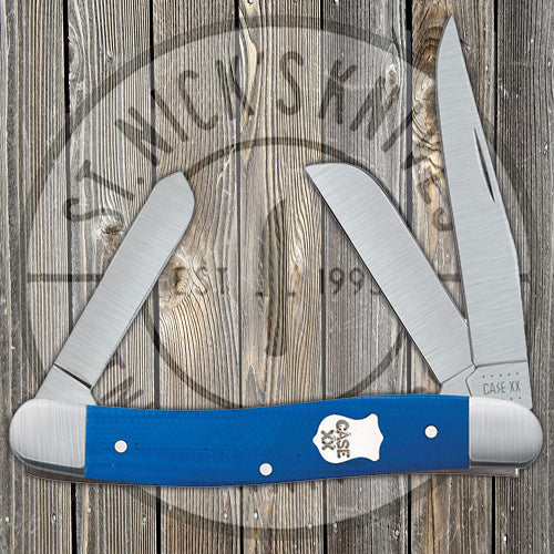 Case Medium Stockman - Smooth Blue G10 - 16744 Traditional Knives - Tophatter Daily Deals