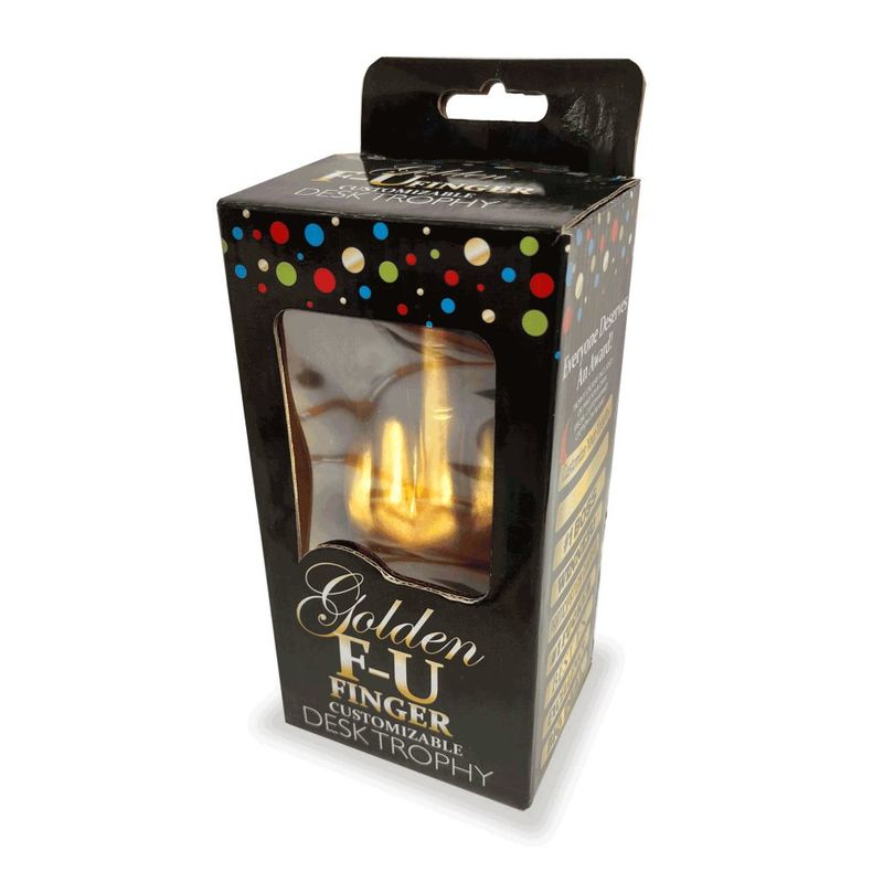 Golden FU Finger Trophy 6 Inch Customizable Award > Novelties > Games - Tophatter Daily Deals