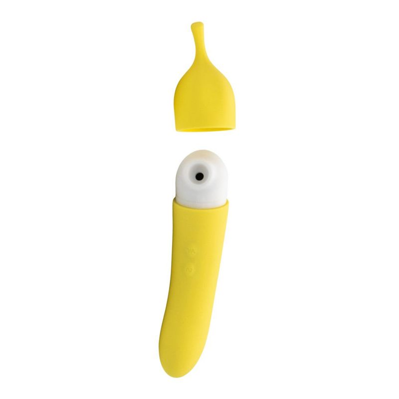 Banana Cream Yellow – G-Spot and Air Pulse Vibrator > Sex Toys For Ladies > Air Pulsation - Tophatter Daily Deals