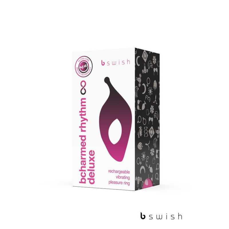 Bcharmed Rhythm Infinite Deluxe Black 15 Vibration Modes > Cock Ring > Vibrating - Tophatter Daily Deals