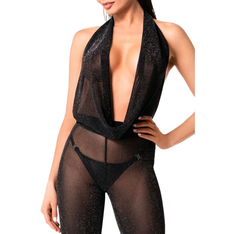 Luminara Overall – Lightweight Sheer Sparkling Jumpsuit > Clothes > Bodies and Playsuits - Tophatter Daily Deals