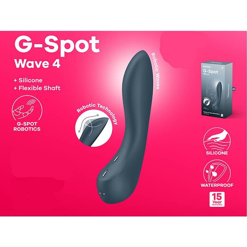 Satisfyer G-Spot Wave 4 Waterproof Sex Toy 8.5 Inches > Sex Toys For Ladies > G-Spot Vibrators - Tophatter Daily Deals