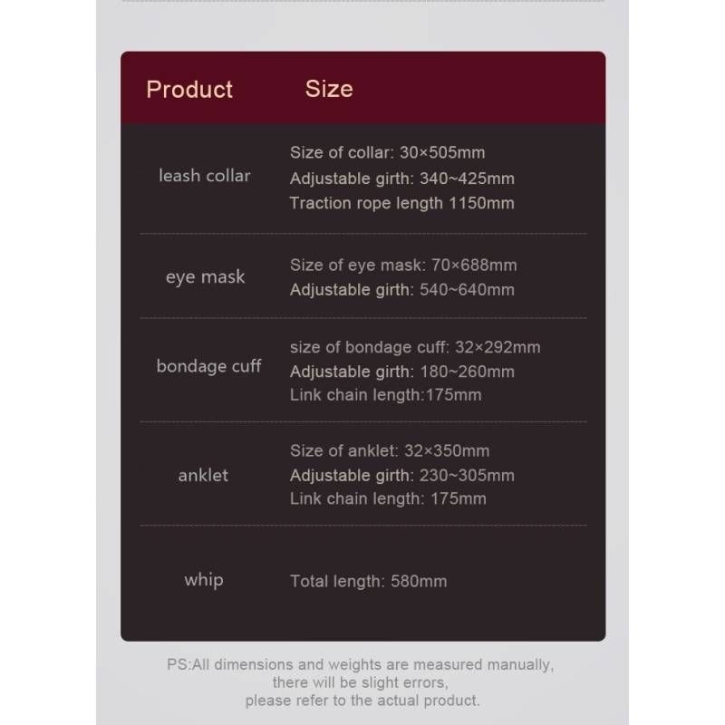 Deluxe 8-Piece Bondage Play Kit (Burgundy Gold) – BDSM Restraint Set > Bondage Gear > Bondage Kits - Tophatter Daily Deals