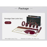 Deluxe 8-Piece Bondage Play Kit (Burgundy Gold) – BDSM Restraint Set > Bondage Gear > Bondage Kits - Tophatter Daily Deals