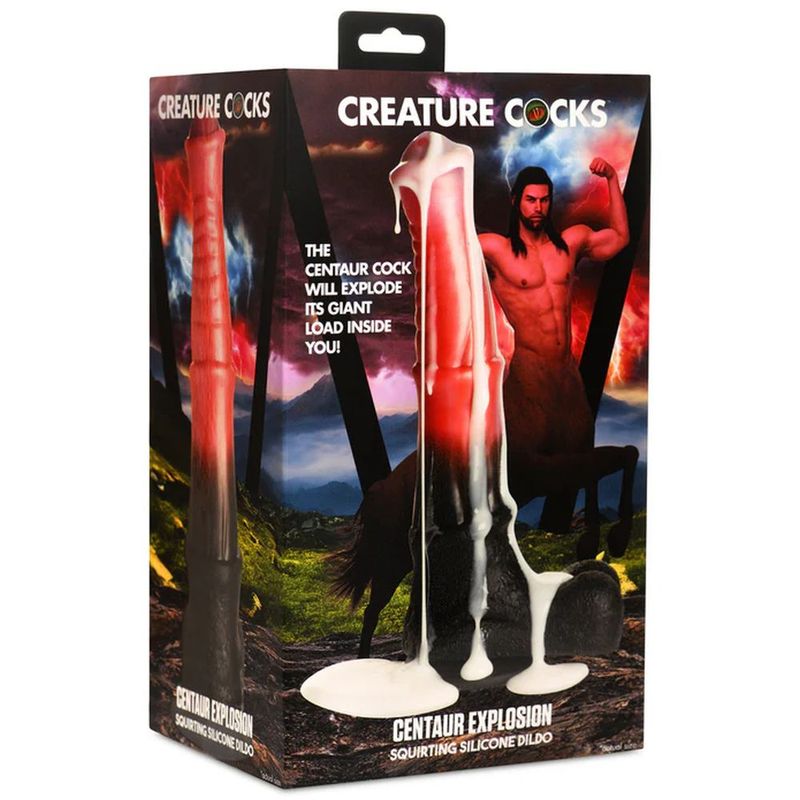 Creature Cocks Centaur Explosion (Pink/Black) – 24.5 cm Squirting Fantasy Dildo > Dildos > Fantasy - Tophatter Daily Deals