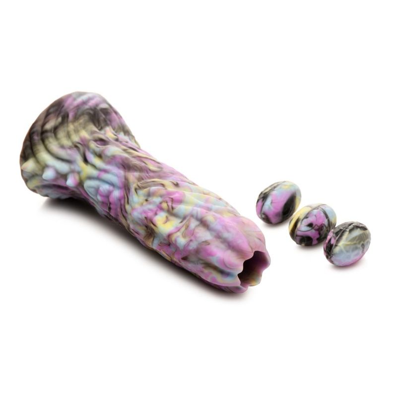 Dragon Spawn Dragon Ovipositor (Multicolor) – Silicone Dildo with Eggs 6 inch > Dildos > Fantasy - Tophatter Daily Deals