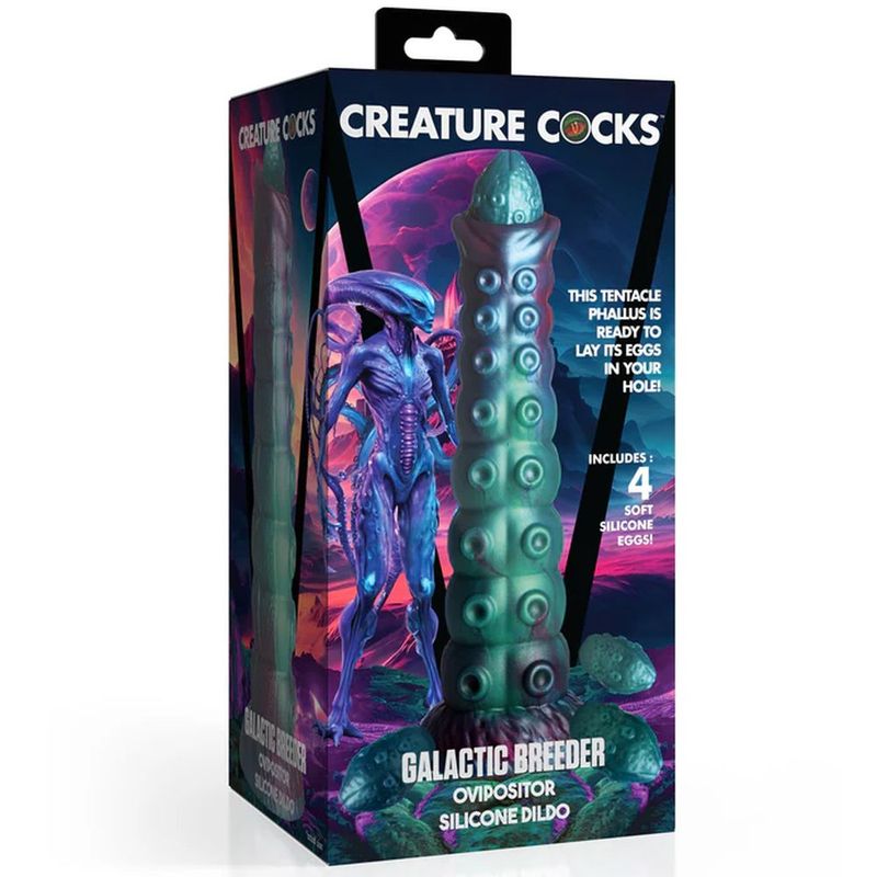 Galactic Breeder Ovipositor (Iridescent) – Silicone Dildo 8.7 Inches > Dildos > Fantasy - Tophatter Daily Deals