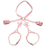 Bondage Harness with Bows (Pink) – Medium/Large Vegan Faux Leather Harness > Clothes > Womens Harnesses - Tophatter Daily Deals