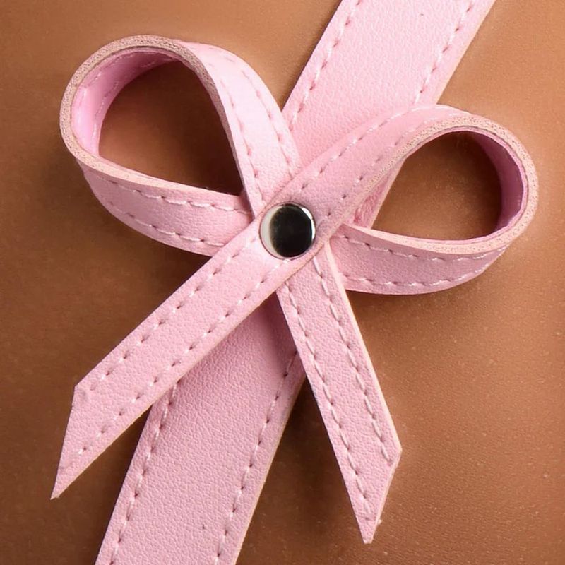 Bondage Harness with Bows (Pink) – Medium/Large Vegan Faux Leather Harness > Clothes > Womens Harnesses - Tophatter Daily Deals