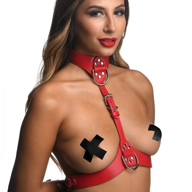 Red Female Chest Harness Medium Large > Clothes > Womens Harnesses - Tophatter Daily Deals