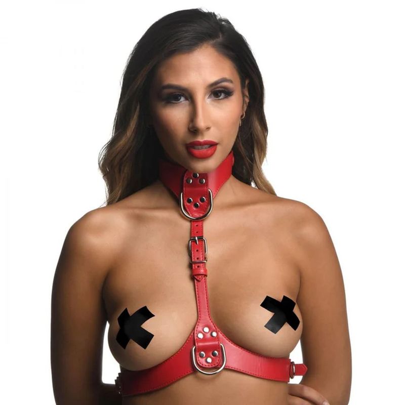 Red Female Chest Harness Medium Large > Clothes > Womens Harnesses - Tophatter Daily Deals