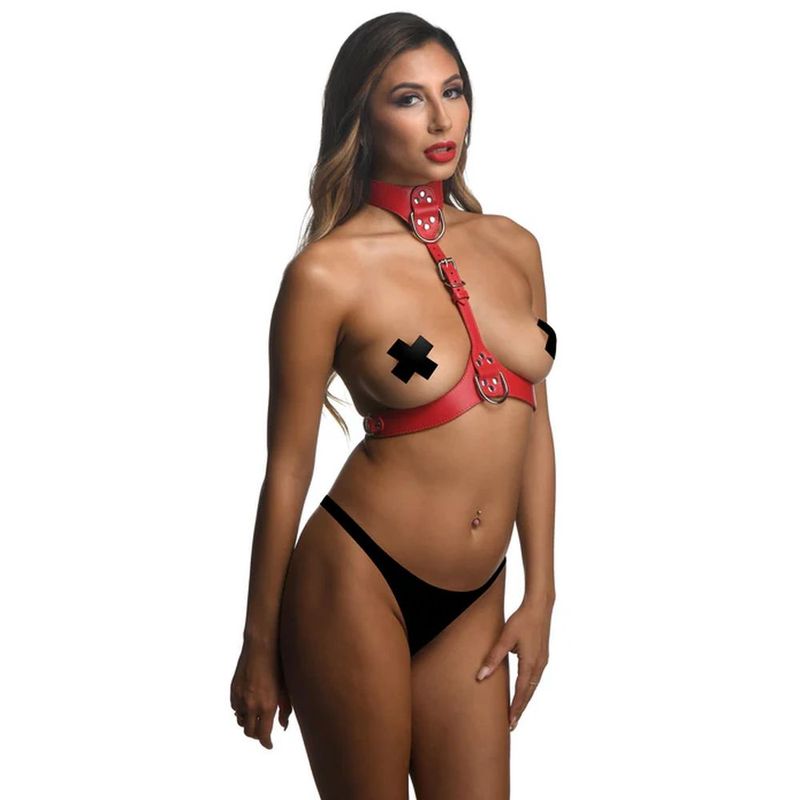 Red Female Chest Harness Medium Large > Clothes > Womens Harnesses - Tophatter Daily Deals