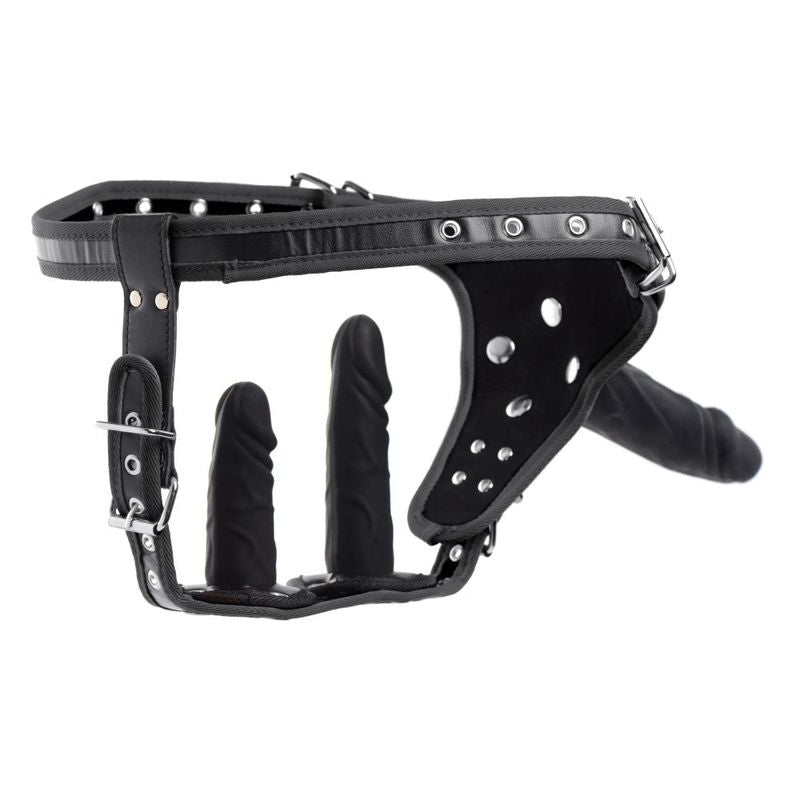 Double Penetration Strap-On Harness – Adjustable Triple Dildo Harness > Dildos > Strap On Harnesses - Tophatter Daily Deals