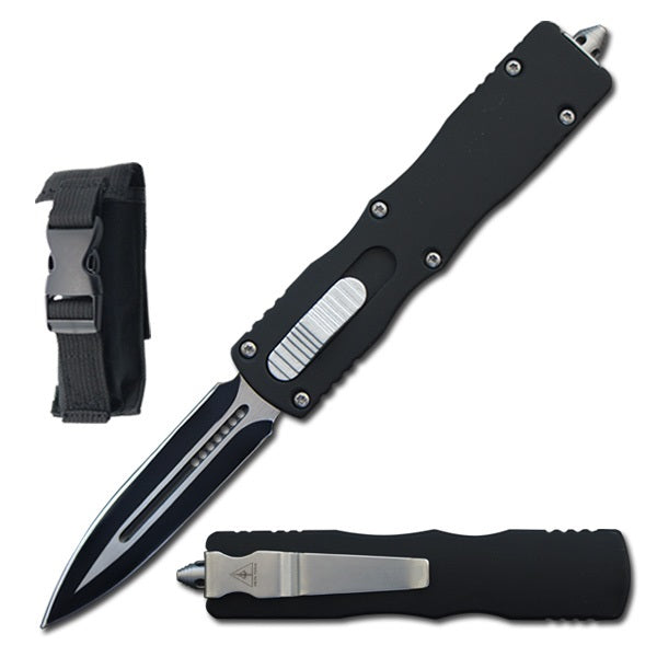 7.5" Black Death Stalker Automatic Dual Action Out The Front Knife - TOPHATTER'S ARMORY DEALS Collectible Weapons - Tophatter Daily Deals
