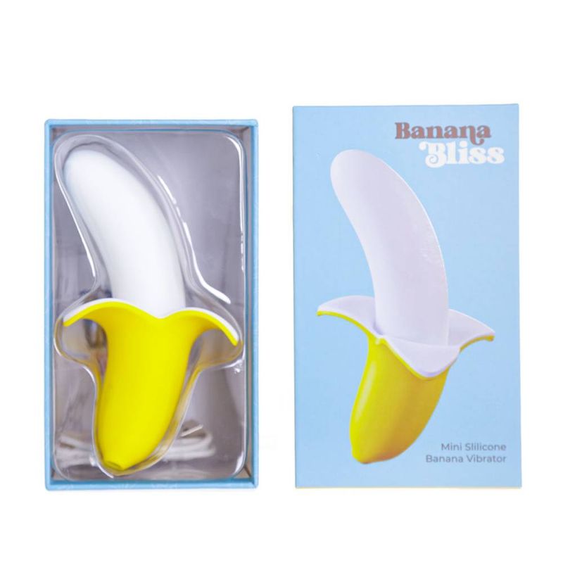 Banana Bliss 13cm Silicone Slimline Vibrator – Slim Silicone Vibrator > Vibrators > Unconventional - Tophatter Daily Deals