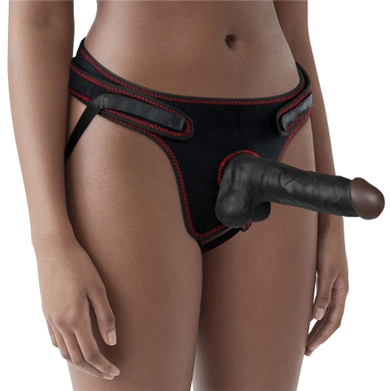 Easy Strap-On Set (Black) – Adjustable Strap-On Harness with 7.5 Inch Realistic Dildo > Dildos > Strap On Dildos - Tophatter Daily Deals