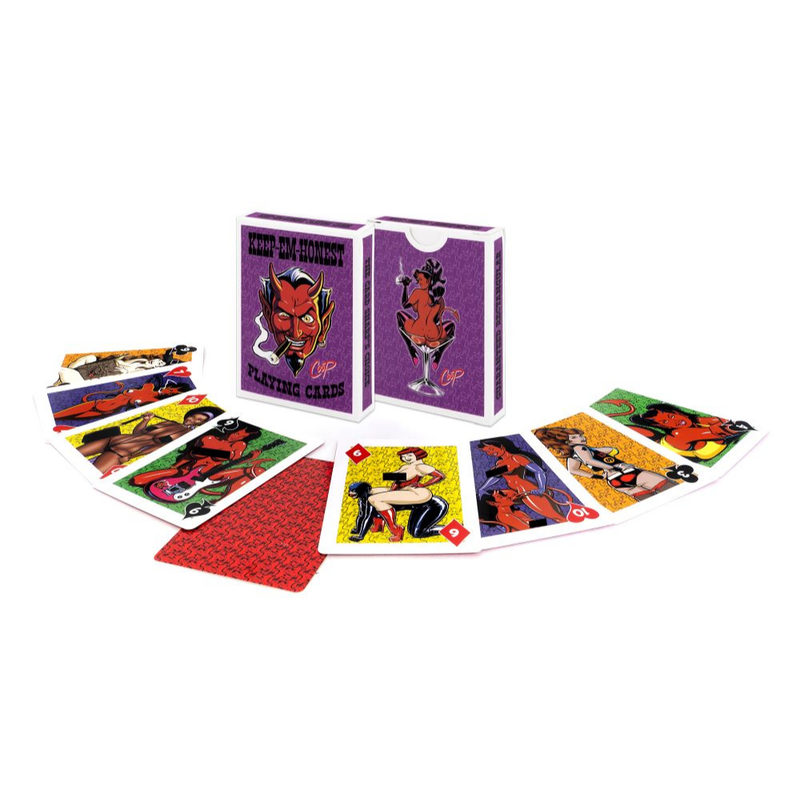 Keep Em Honest Playing Cards – Nude Art Playing Cards Featuring Pinups and Devil Girls > Novelties > Playing Cards - Tophatter Daily Deals