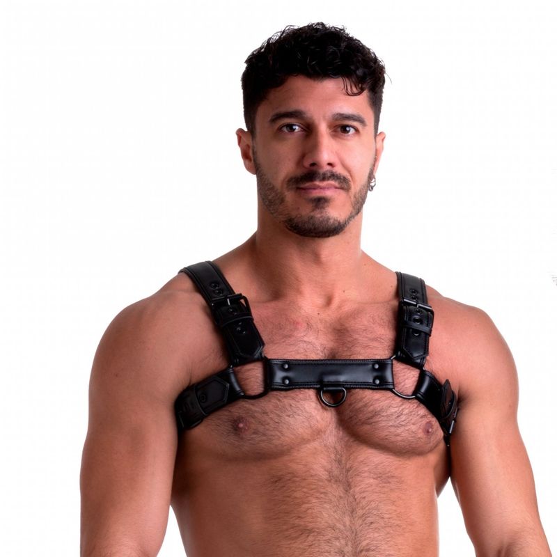 Vegan Bulldog Harness Black – Stylish Vegan Leather Harness > Clothes > Mens Harnesses - Tophatter Daily Deals