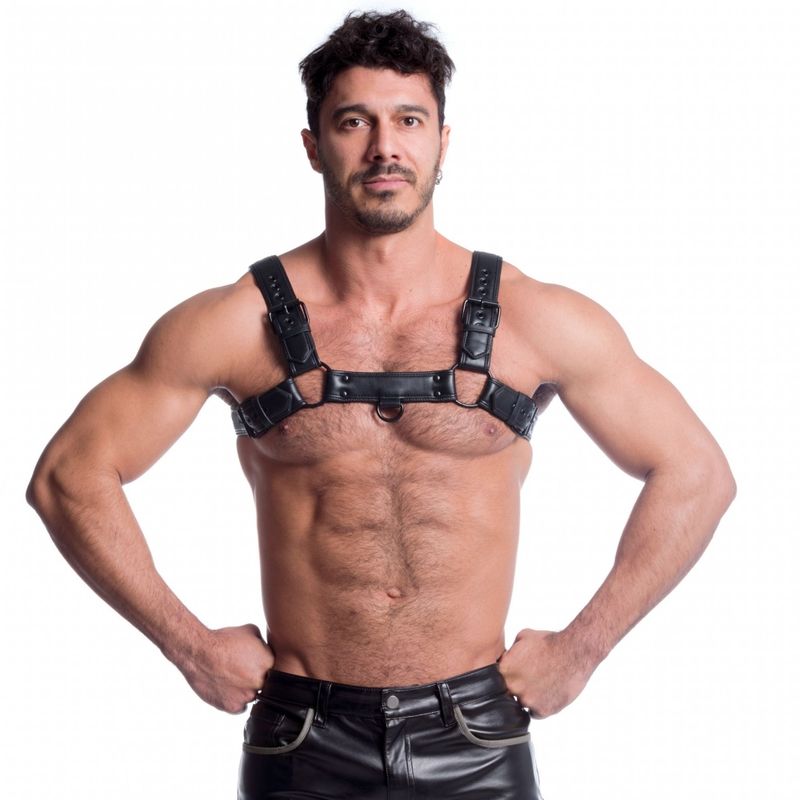 Vegan Bulldog Harness Black – Stylish Vegan Leather Harness > Clothes > Mens Harnesses - Tophatter Daily Deals