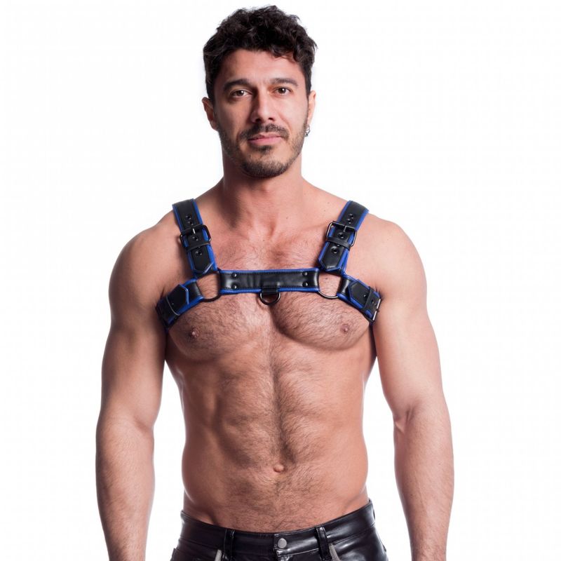 Vegan Bulldog Harness (Black and Blue) – Luxury Ethical Harness > Clothes > Mens Harnesses - Tophatter Daily Deals