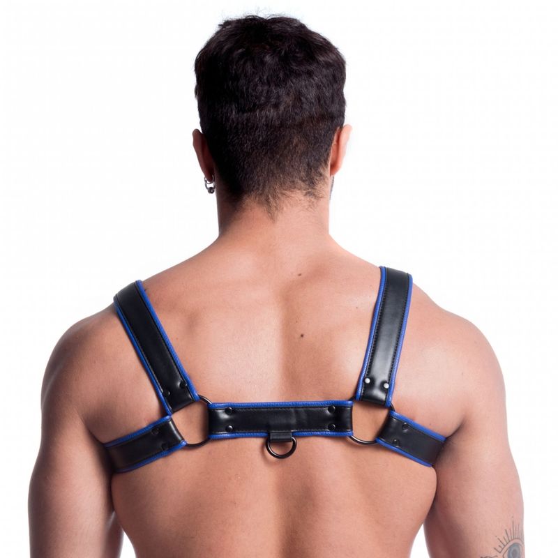 Vegan Bulldog Harness (Black and Blue) – Luxury Ethical Harness > Clothes > Mens Harnesses - Tophatter Daily Deals