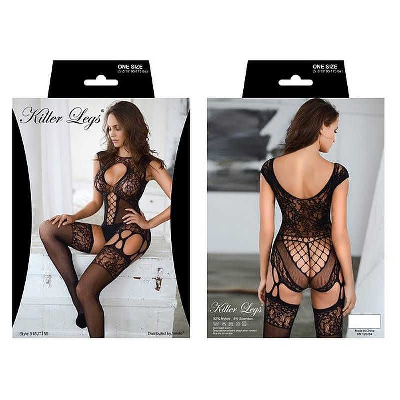 Floral Lace Mini Dress with Thong – Sheer Stretchy Lingerie > Clothes > Dresses and Chemises - Tophatter Daily Deals
