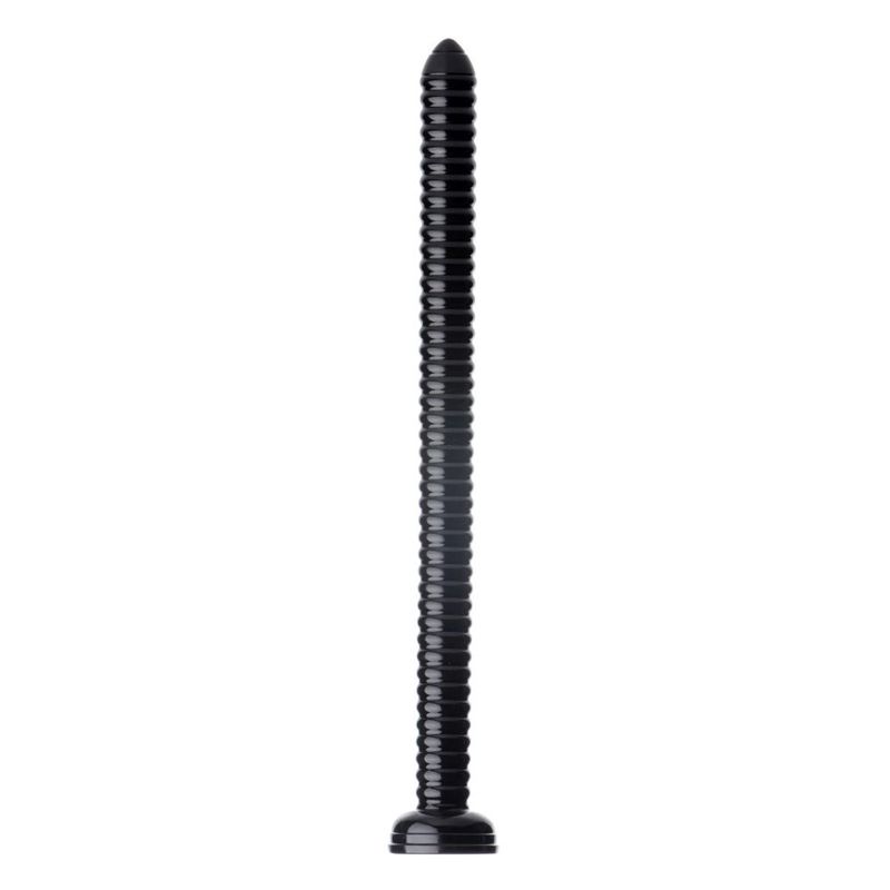 Hosed 19 Inch Ribbed Anal Snake Black > Dildos > Oversized Toys - Tophatter Daily Deals