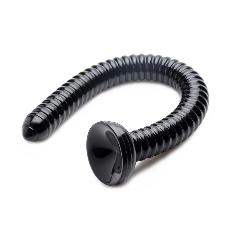 Hosed 19 Inch Ribbed Anal Snake Black > Dildos > Oversized Toys - Tophatter Daily Deals