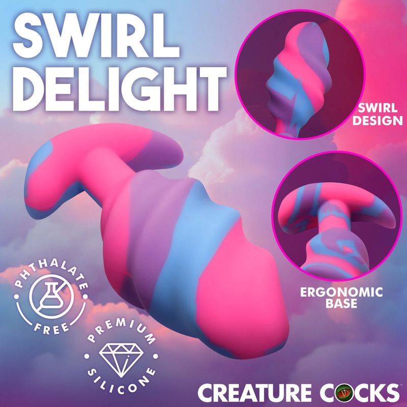 Unicorn Swirl Large Silicone Butt Plug – Body-Safe Silicone Butt Plug > Anal Range > Butt Plugs - Tophatter Daily Deals