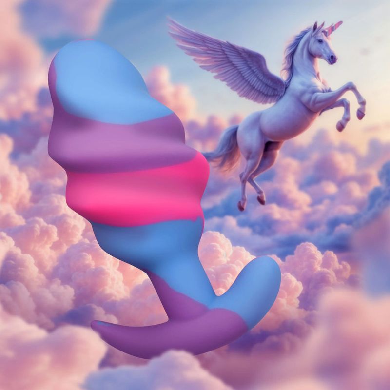 Unicorn Swirl Large Silicone Butt Plug – Body-Safe Silicone Butt Plug > Anal Range > Butt Plugs - Tophatter Daily Deals