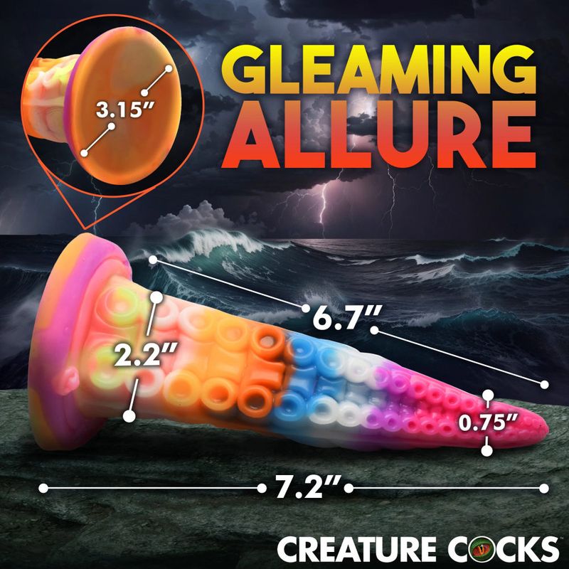 Luminoctopus Glow in the Dark 7.2 Inch Tentacle Dildo – Rainbow-Sherbert Colors Dildo > Dildos > Fantasy - Tophatter Daily Deals