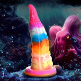 Luminoctopus Glow in the Dark 7.2 Inch Tentacle Dildo – Rainbow-Sherbert Colors Dildo > Dildos > Fantasy - Tophatter Daily Deals