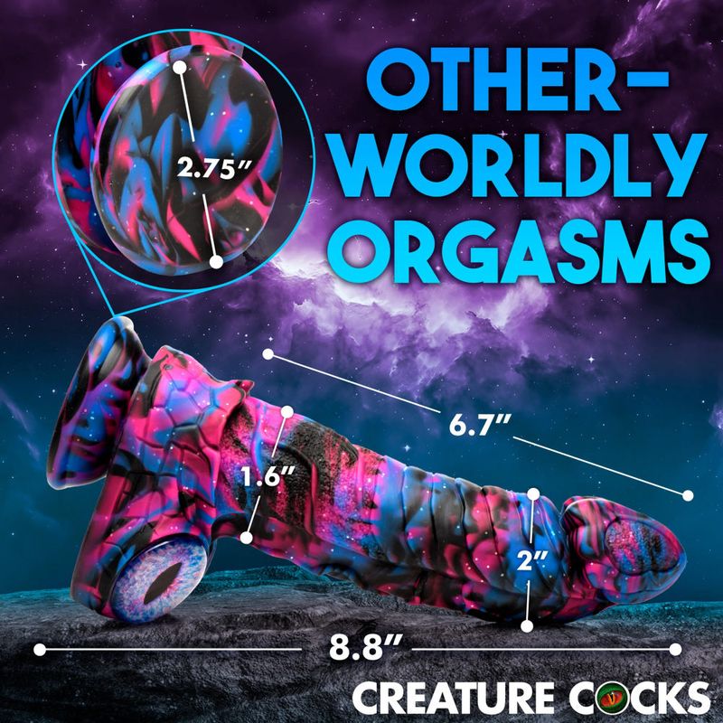 Alienoid Silicone Dildo (Red Purple Blue with Glitter) – Unique 6.7 Inch Dildo > Dildos > Fantasy - Tophatter Daily Deals