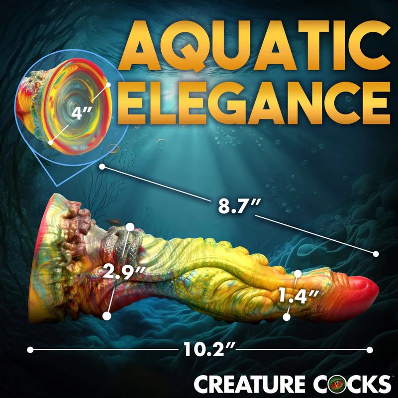 Majestic Merman 10 Inch Silicone Dildo (Iridescent Rainbow) – Extra Long Silicone Dildo with S-Shaped Curve > Dildos > Fantasy - Tophatter Daily Deals