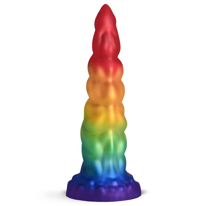Magic Rider Unicorn 6.8 Inch Silicone Dildo (Iridescent Rainbow) – with Suction Base and Tapered Tip > Dildos > Fantasy - Tophatter Daily Deals