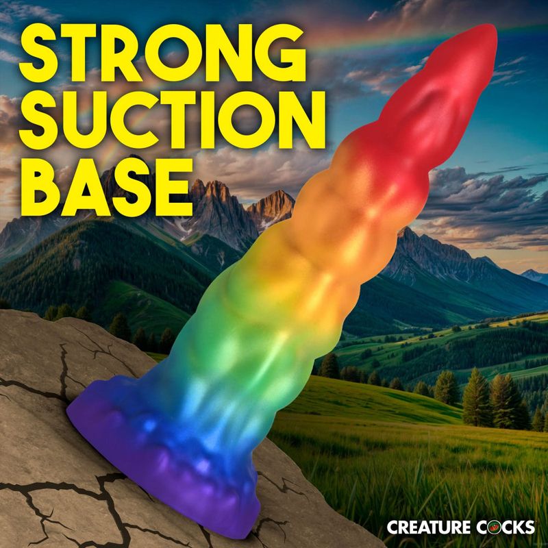 Magic Rider Unicorn 6.8 Inch Silicone Dildo (Iridescent Rainbow) – with Suction Base and Tapered Tip > Dildos > Fantasy - Tophatter Daily Deals