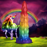 Magic Rider Unicorn 6.8 Inch Silicone Dildo (Iridescent Rainbow) – with Suction Base and Tapered Tip > Dildos > Fantasy - Tophatter Daily Deals