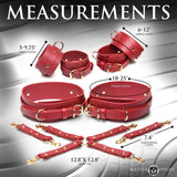 Crimson Captive Thigh, Wrist, and Ankle Hog Tie Restraints – Vegan Leather Restraint Set > Bondage Gear > Restraints - Tophatter Daily Deals