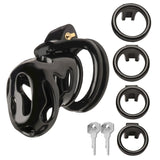 Hard Stop Double Ring Chastity Cage Black > Bondage Gear > Male Chastity - Tophatter Daily Deals