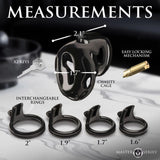 Hard Stop Double Ring Chastity Cage Black > Bondage Gear > Male Chastity - Tophatter Daily Deals